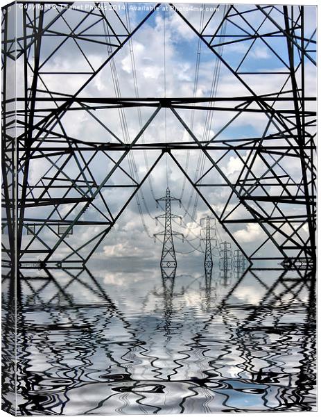 Abstract pylons Canvas Print by Thanet Photos