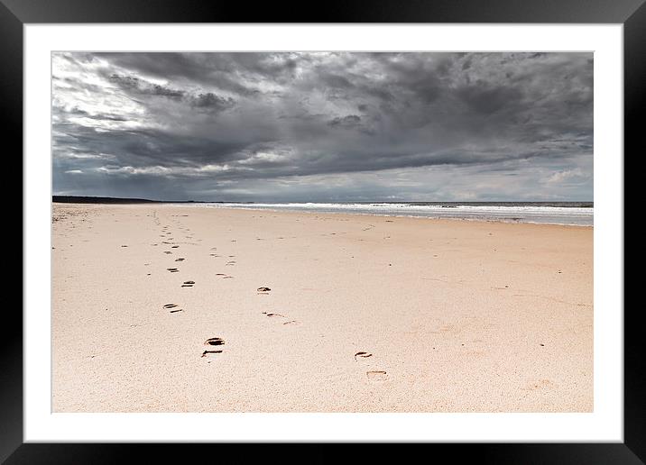 Footprints in the Sand Framed Mounted Print by Paul Macro