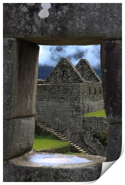 Window on Machu Picchu Print by Nick Fulford