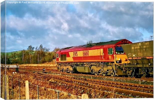 Diesel Freight Locomotive Canvas Print by Paul Williams