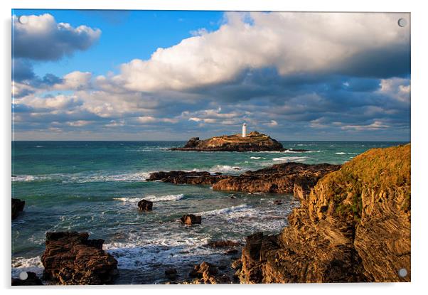 Godrevy Lighthouse Acrylic by Kevin Britland