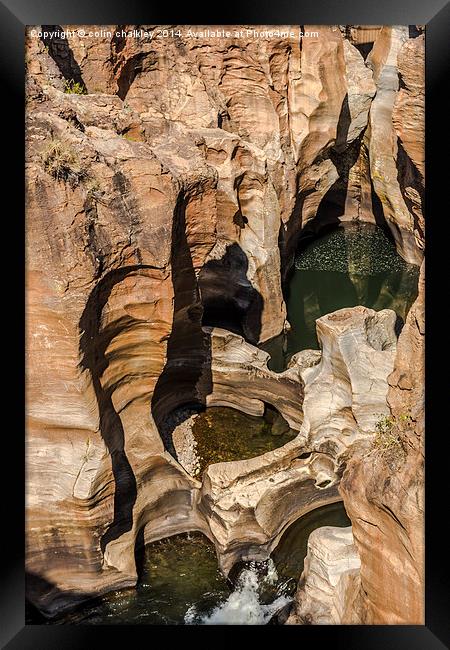 Bourkes Potholes in South Africa Framed Print by colin chalkley