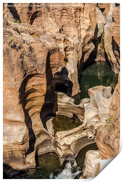 Bourkes Potholes in South Africa Print by colin chalkley