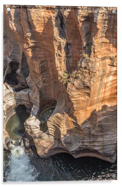 Bourkes Potholes in South Africa Acrylic by colin chalkley