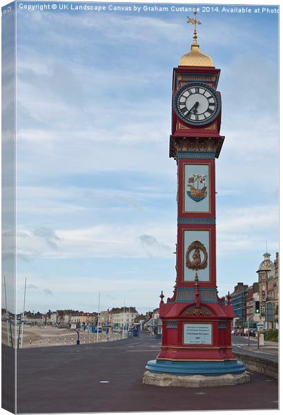 Jubilee Clock, Weymouth Canvas Print by Graham Custance