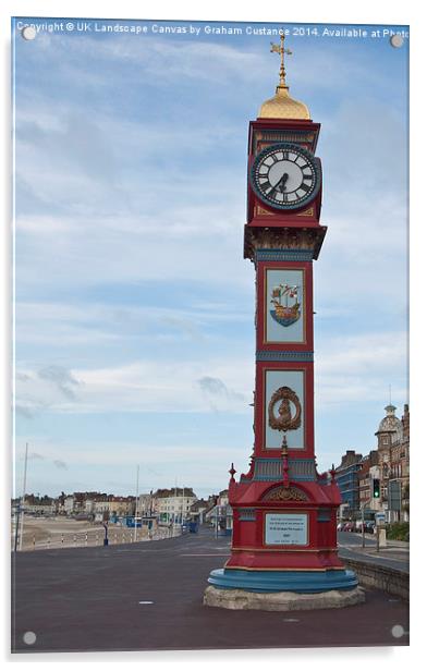 Jubilee Clock, Weymouth Acrylic by Graham Custance