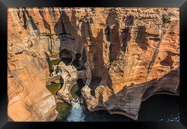 Bourkes Luck Potholes Framed Print by colin chalkley