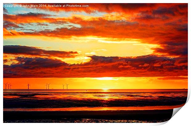 Irish Sea - Heavy Skys Print by John Wain