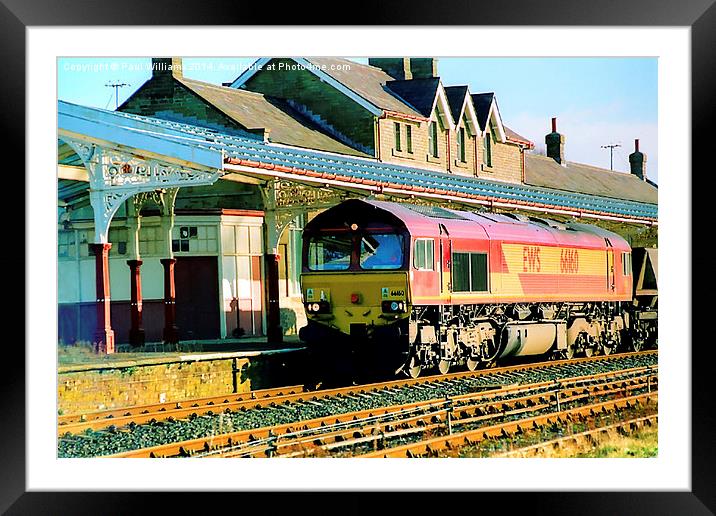 Freight Train at Hellifield Framed Mounted Print by Paul Williams