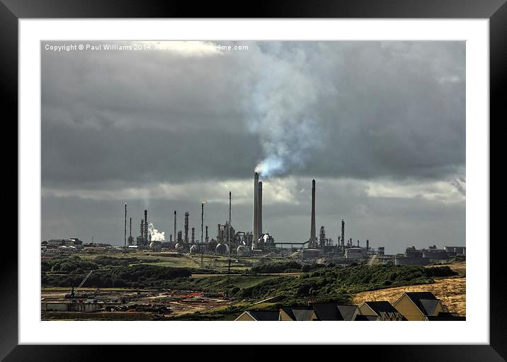 Petrochemical Plant Framed Mounted Print by Paul Williams