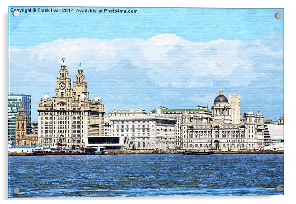 Liverpools Famous Three Graces Acrylic by Frank Irwin