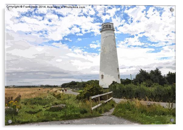 Artistic work of Leasowe Lighthouse Acrylic by Frank Irwin