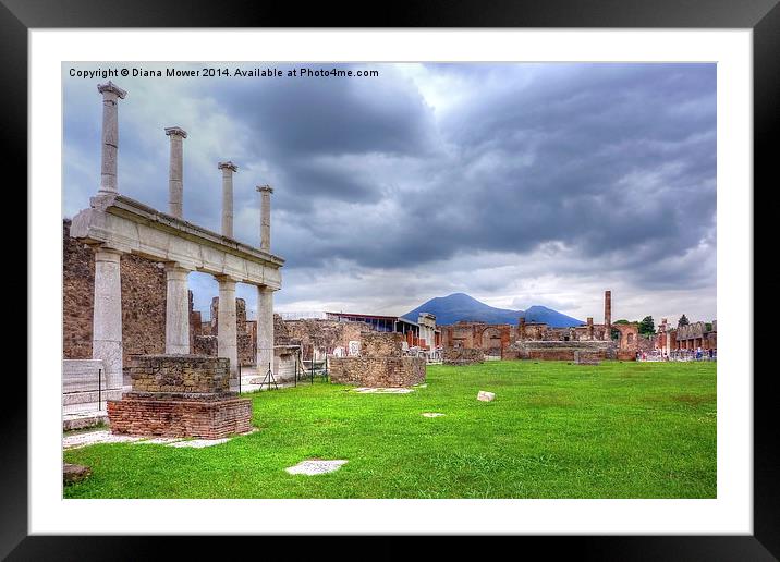 Pompeii Framed Mounted Print by Diana Mower