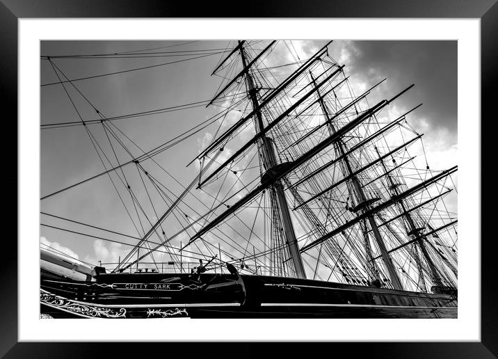 The Cutty Sark Greenwich Framed Mounted Print by David Pyatt