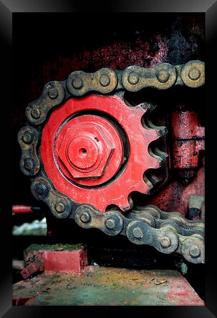 Gear wheel and chain Framed Print by Matthias Hauser