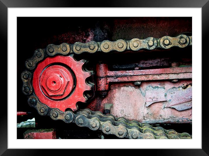 Locomotive detail gear wheel Framed Mounted Print by Matthias Hauser