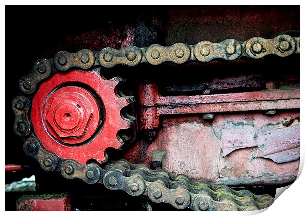 Locomotive detail gear wheel Print by Matthias Hauser