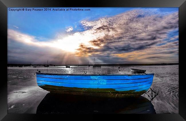 Waiting for the tide Framed Print by Gary Pearson