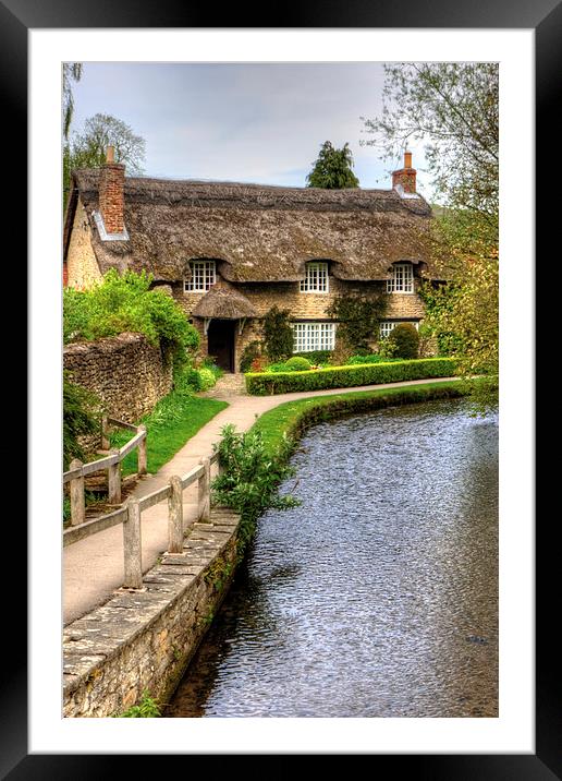 The Thatched Cottage Framed Mounted Print by Tom Gomez