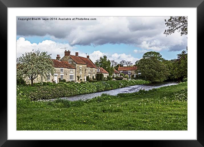 Storm Brewing Sinnington Village Framed Mounted Print by keith sayer