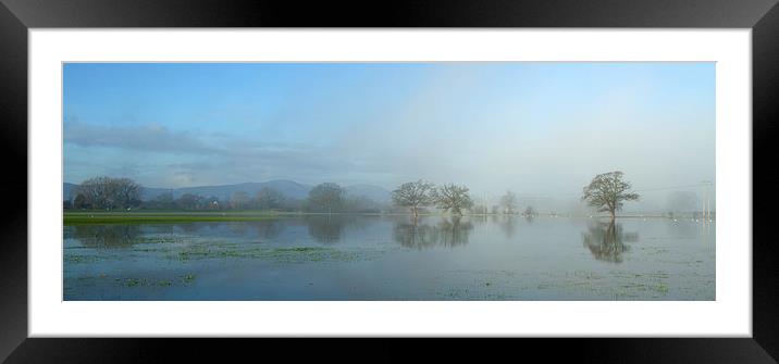Upton Floods Framed Mounted Print by Sue Dudley