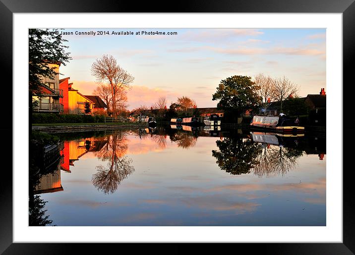 Lancaster Canal Sunset Framed Mounted Print by Jason Connolly