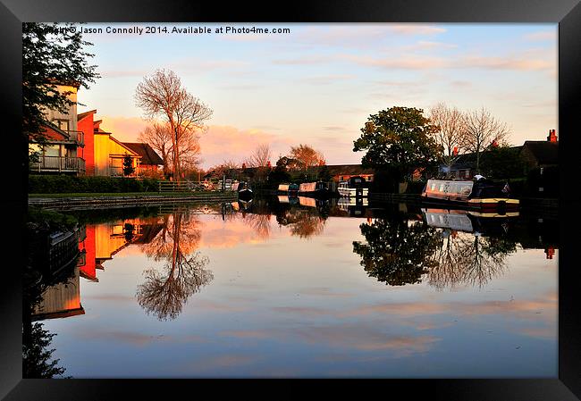 Lancaster Canal Sunset Framed Print by Jason Connolly