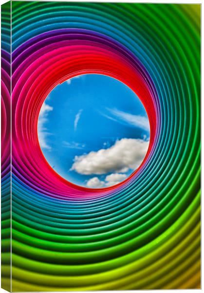 Colourful Slinky Sky Canvas Print by Steve Purnell