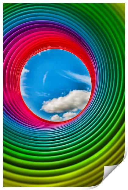 Colourful Slinky Sky Print by Steve Purnell