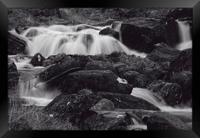 Waterfall at Pen-y-Gwryd Framed Print by Paul Brewer