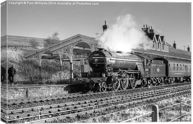 LNER V2 Leaving Hellifield Canvas Print by Paul Williams