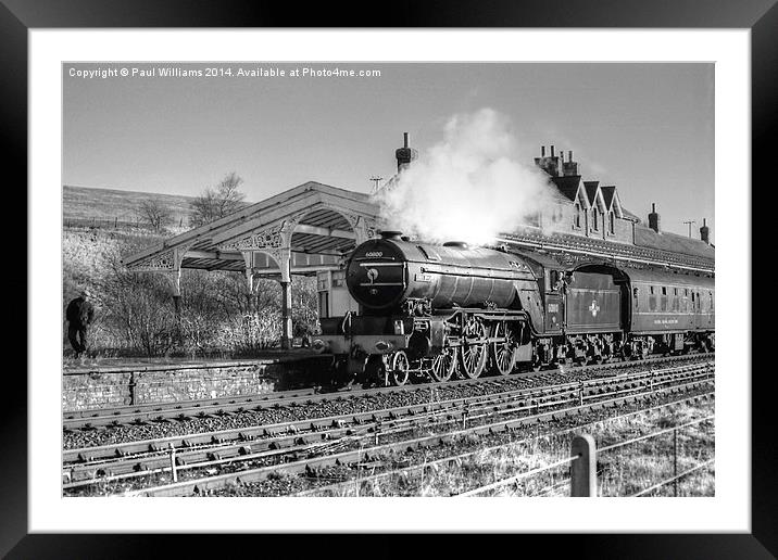 LNER V2 Leaving Hellifield Framed Mounted Print by Paul Williams