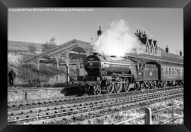 LNER V2 Leaving Hellifield Framed Print by Paul Williams