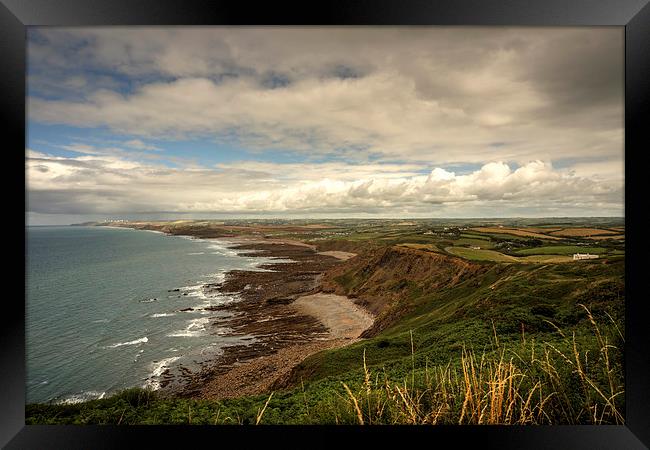 North Cornish Landscape Framed Print by Rob Hawkins