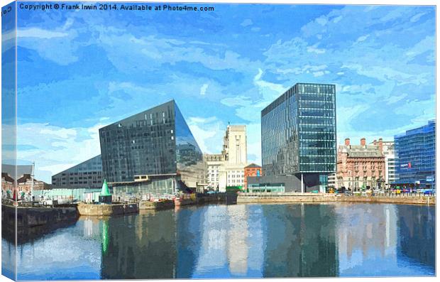 Artistic view across Canning Dock, Liverpool Canvas Print by Frank Irwin