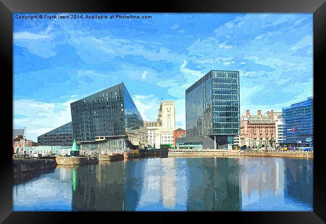 Artistic view across Canning Dock, Liverpool Framed Print by Frank Irwin