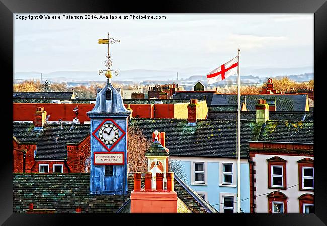 Carlisle Rooftops Framed Print by Valerie Paterson