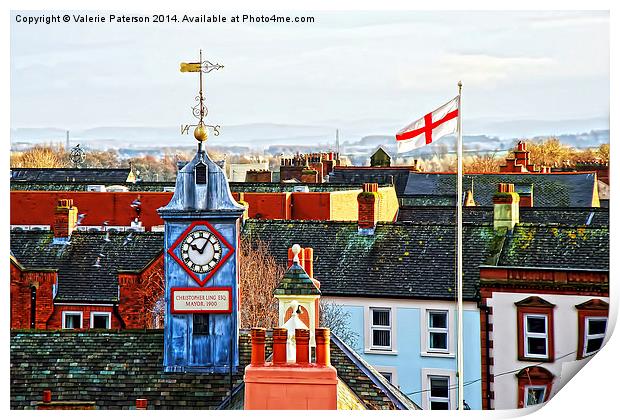 Carlisle Rooftops Print by Valerie Paterson
