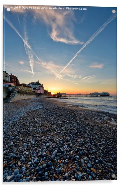 Cromer beach and pier Acrylic by Gary Pearson