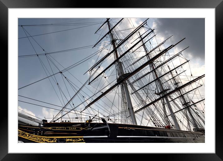 The Cutty Sark Greenwich Framed Mounted Print by David Pyatt