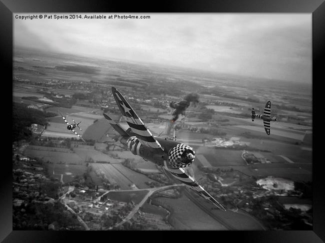 P47 Thunderbolt - D-Day Train Busters Framed Print by Pat Speirs