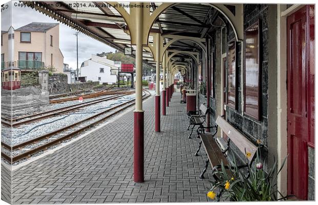 Porthmadog Train Station Canvas Print by Ann Garrett