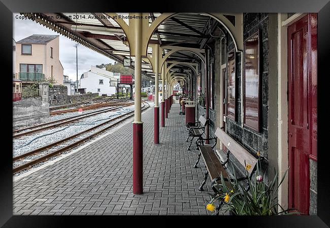 Porthmadog Train Station Framed Print by Ann Garrett