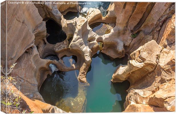 Bourkes Potholes in South Africa Canvas Print by colin chalkley