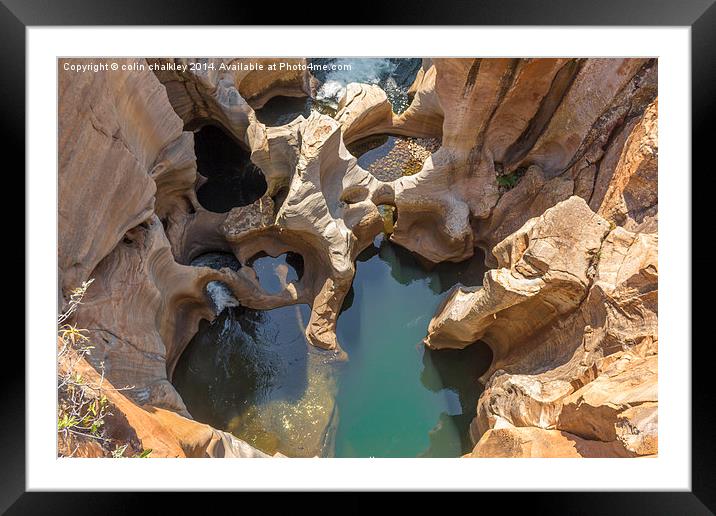 Bourkes Potholes in South Africa Framed Mounted Print by colin chalkley