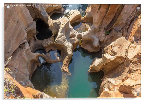 Bourkes Potholes in South Africa Acrylic by colin chalkley