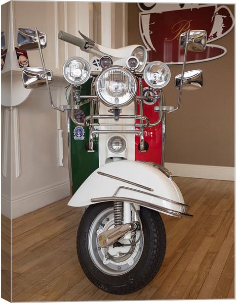 Iconic Italian Vespa Scooter Canvas Print by Tommy Dickson