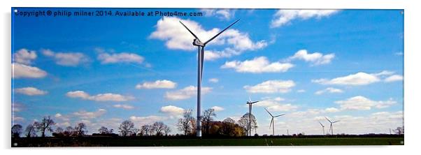 Wind Turbines Acrylic by philip milner