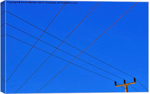 Wires crossed Canvas Print by David Atkinson