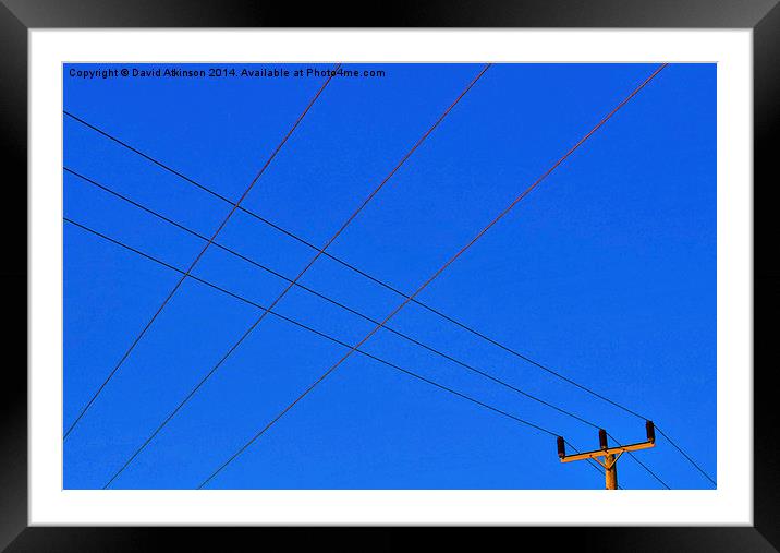 Wires crossed Framed Mounted Print by David Atkinson